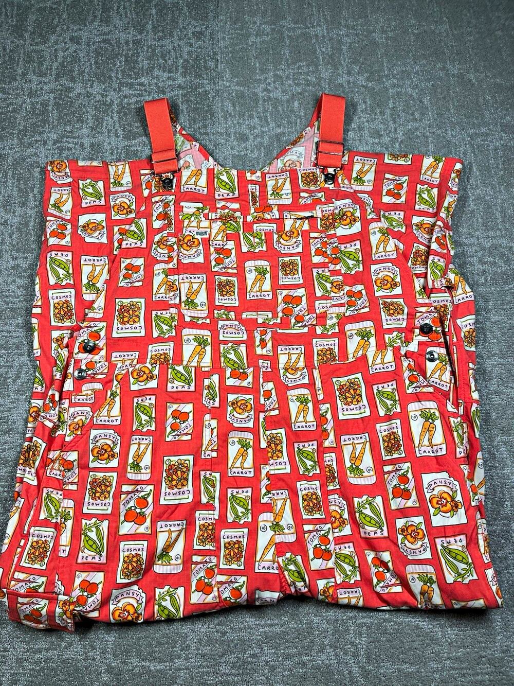 Duluth Trading Heirloom Gardening Seed Packet Overalls Women Size XXL x 29